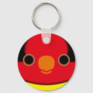 The face of a Duchess lorikeet Key Ring