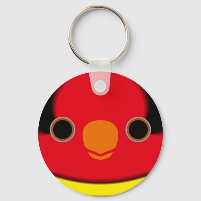 The face of a Duchess lorikeet Key Ring (Front)