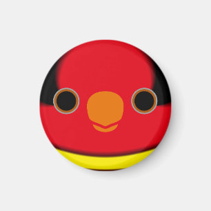 The face of a Duchess lorikeet Magnet