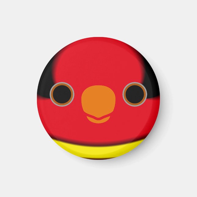 The face of a Duchess lorikeet Magnet (Front)