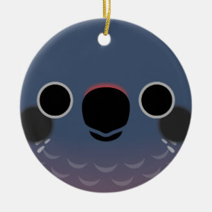 The face of a Dusky parrot Ceramic Ornament