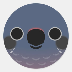 The face of a Dusky parrot Classic Round Sticker