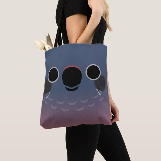 The face of a Dusky parrot Tote Bag (Close Up)