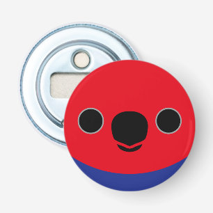 The face of a Eclectus Parrot (Female) Bottle Opener