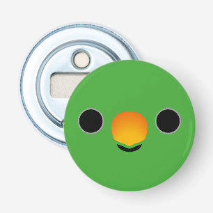 The face of a Eclectus Parrot (Male) Bottle Opener