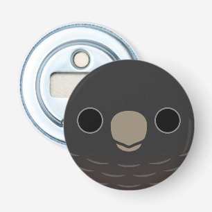 The face of a female Gang-gang cockatoo Bottle Opener