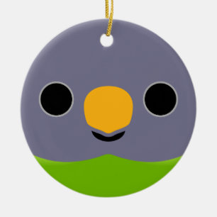 The face of a female Plum-headed parakeet Ceramic Ornament