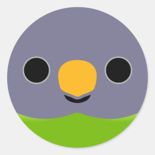 The face of a female Plum-headed parakeet Classic Round Sticker