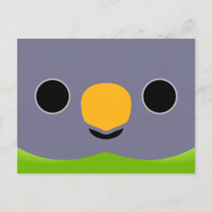 The face of a female Plum-headed parakeet Holiday Postcard