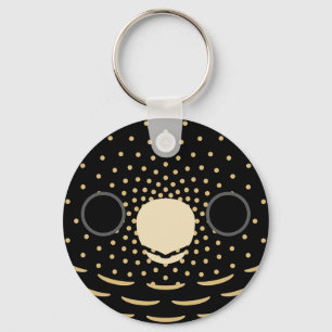 The face of a female Red-tailed Black Cockatoo Key Ring
