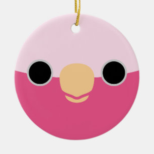 The face of a Galah Ceramic Ornament