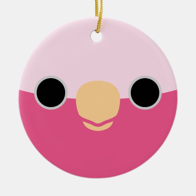 The face of a Galah Ceramic Ornament (Front)
