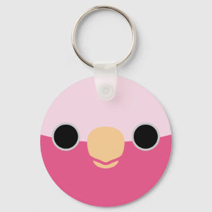 The face of a Galah Key Ring