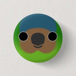 The face of a Geelvink pygmy parrot 3 Cm Round Badge