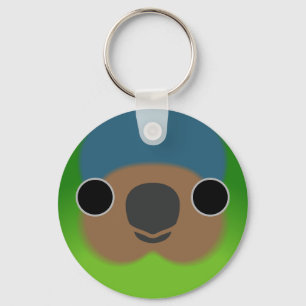 The face of a Geelvink pygmy parrot Key Ring