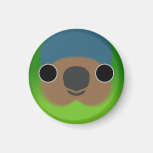 The face of a Geelvink pygmy parrot Magnet