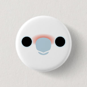 The face of a Goffin's cockatoo 3 Cm Round Badge