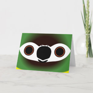 The face of a Golden-collared macaw Card