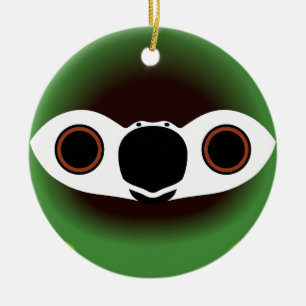 The face of a Golden-collared macaw Ceramic Ornament