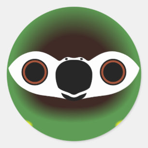 The face of a Golden-collared macaw Classic Round Sticker