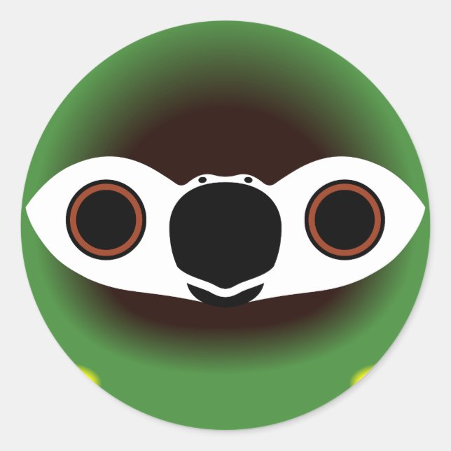 The face of a Golden-collared macaw Classic Round Sticker (Front)