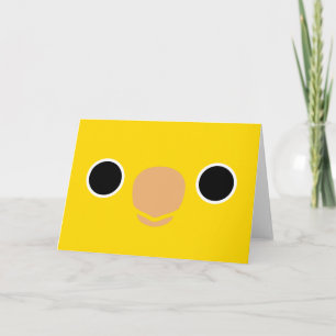 The face of a Golden parakeet Card