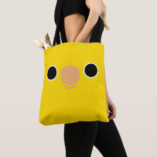 The face of a Golden parakeet Tote Bag