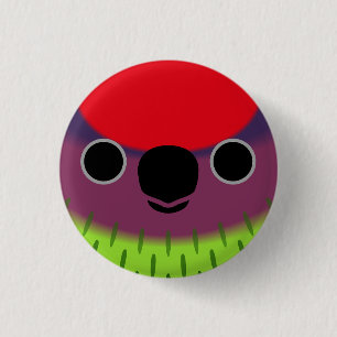 The face of a Goldie's lorikeet 3 Cm Round Badge