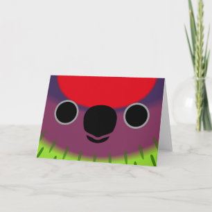 The face of a Goldie's lorikeet Card