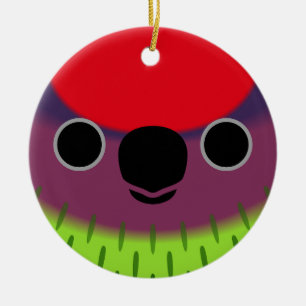 The face of a Goldie's lorikeet Ceramic Ornament