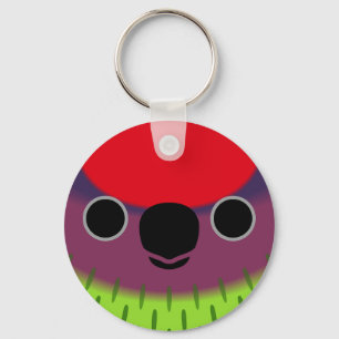 The face of a Goldie's lorikeet Key Ring