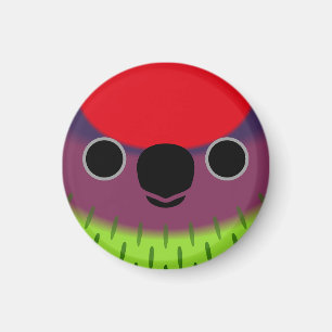 The face of a Goldie's lorikeet Magnet