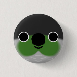 The face of a Green-cheeked parakeet 3 Cm Round Badge