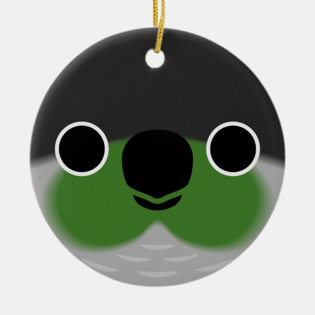 The face of a Green-cheeked parakeet Ceramic Ornament (Front)