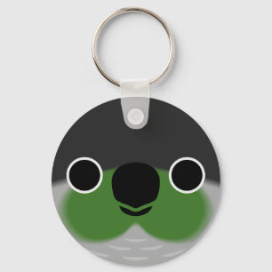 The face of a Green-cheeked parakeet Key Ring