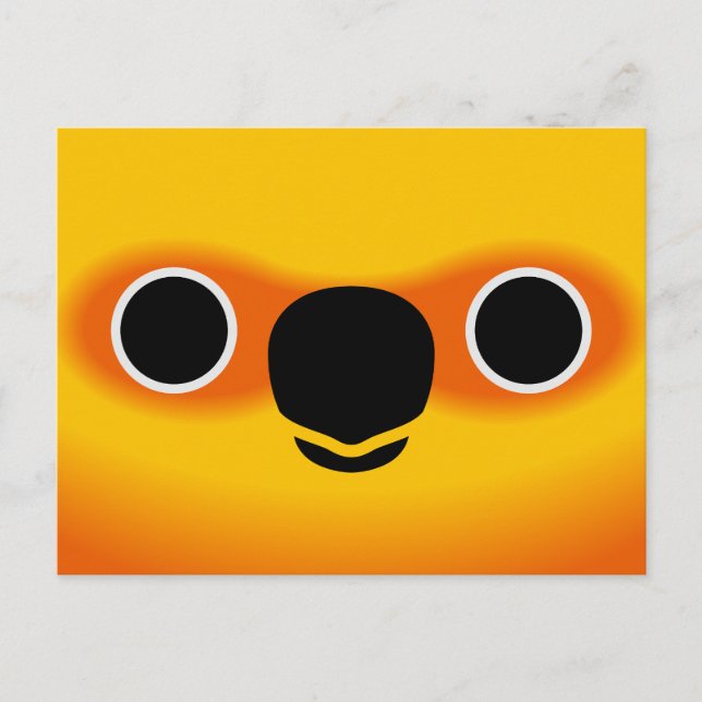 The face of a Jenday Conure Holiday Postcard (Front)