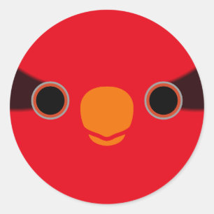 The face of a Josephine's lorikeet Classic Round Sticker