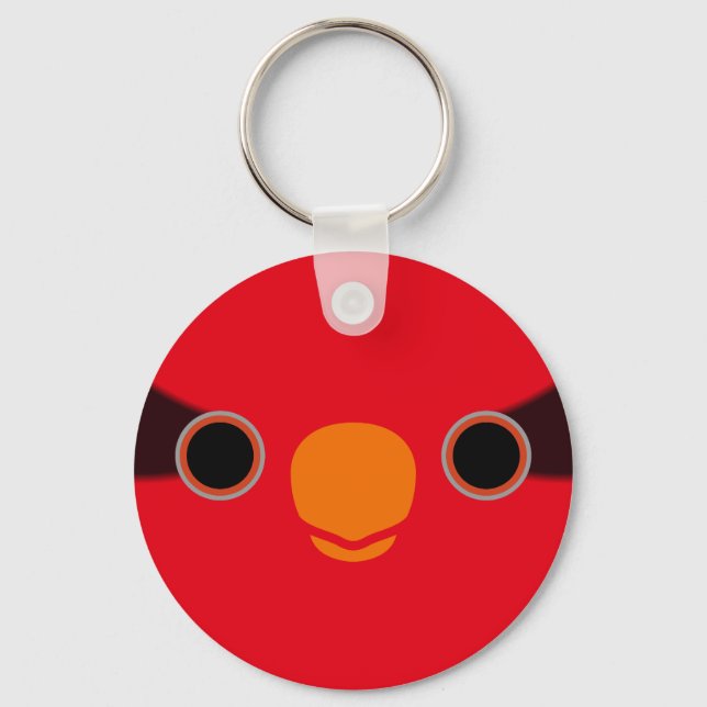 The face of a Josephine's lorikeet Key Ring (Front)