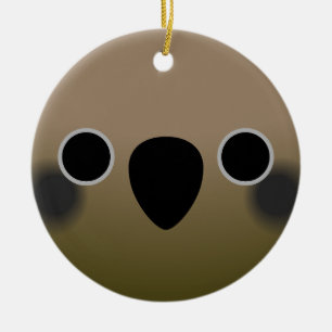 The face of a Kea Ceramic Ornament
