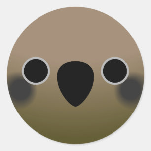 The face of a Kea Classic Round Sticker