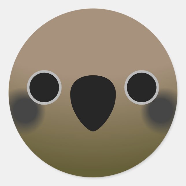 The face of a Kea Classic Round Sticker (Front)