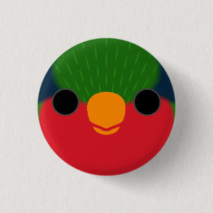 The face of a Kuhl's lorikeet 3 Cm Round Badge