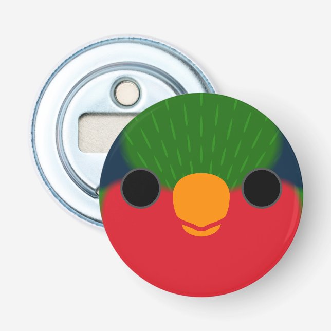 The face of a Kuhl's lorikeet Bottle Opener (Front)