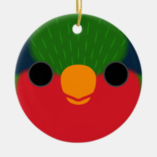 The face of a Kuhl's lorikeet Ceramic Ornament