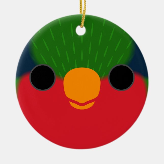 The face of a Kuhl's lorikeet Ceramic Ornament (Front)