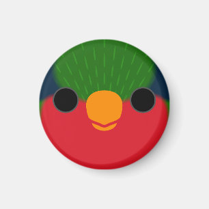 The face of a Kuhl's lorikeet Magnet