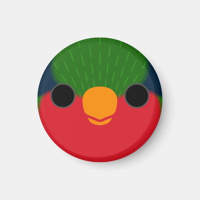 The face of a Kuhl's lorikeet Magnet (Front)