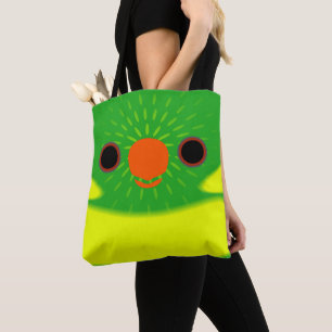 The face of a Leaf lorikeet Tote Bag