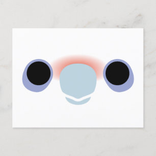 The face of a Little corella Holiday Postcard