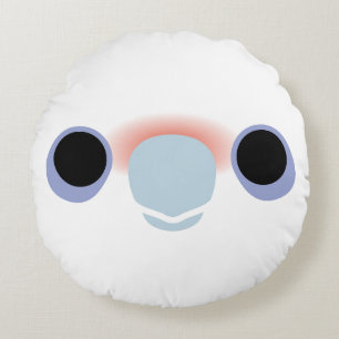 The face of a Little corella Round Cushion